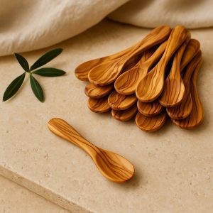 Little Olive Wood Spoons 7 cm Handmade Mediterranean Cutlery