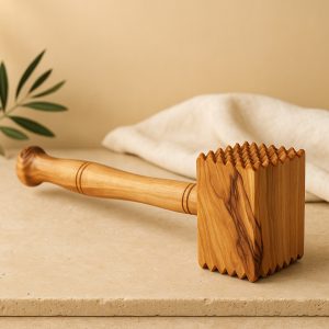 Olive Wood Meat Tenderizer Steak Hammer 30 cm Handmade