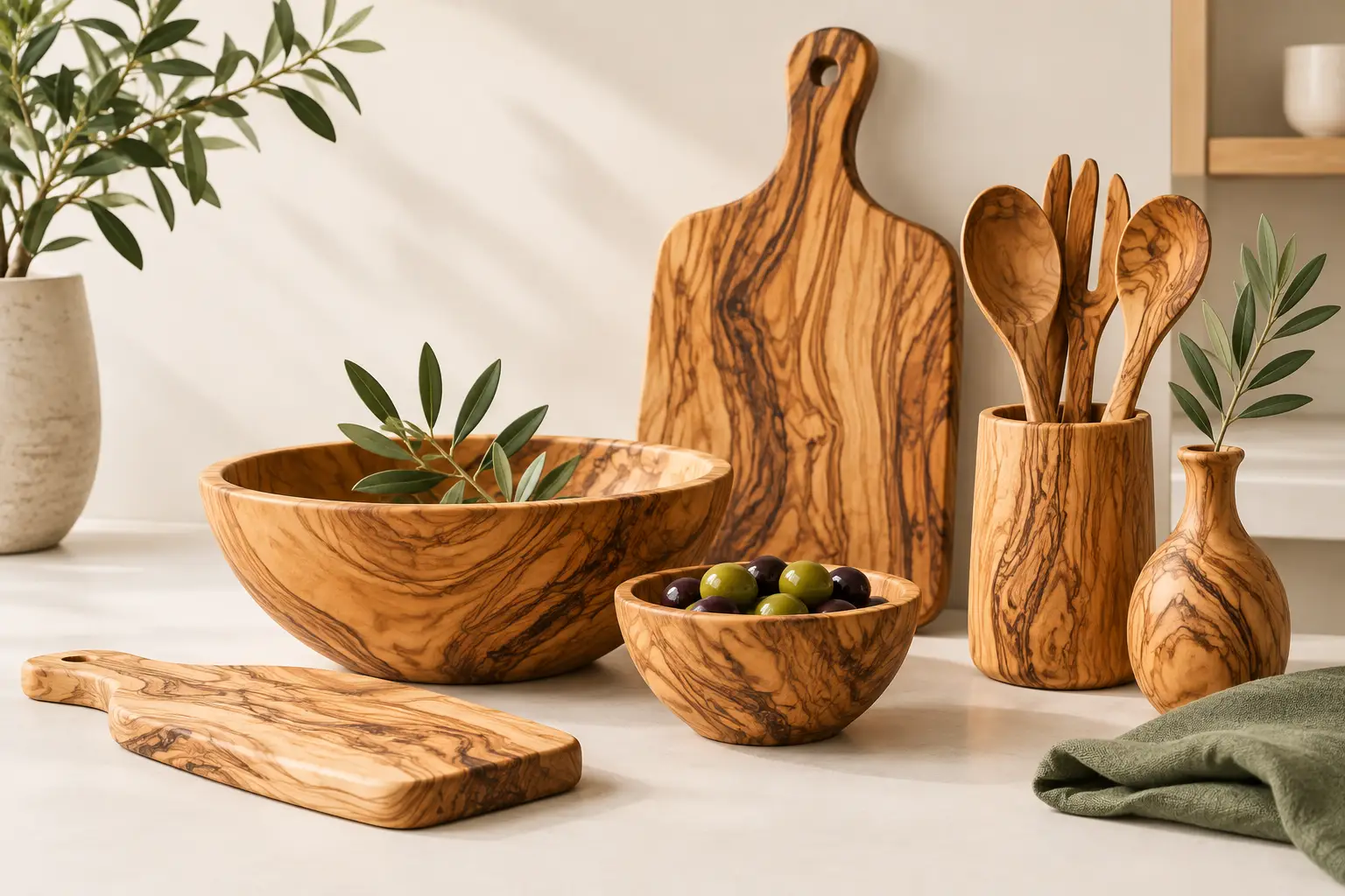 Handmade Olive Wood Products for the Home